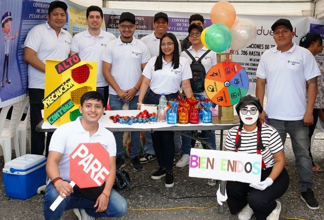 Demostración de saberes acerca de seguridad vial: Expo Vial 2025. / Fuente: Conduespol, Guayaquil