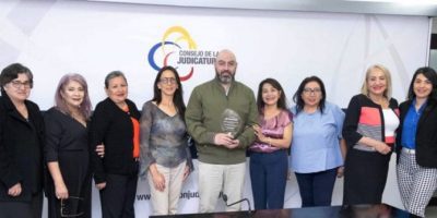 Homenaje a presidente del Consejo de la Judicatura de Ecuador. / FUENTE: CJ, Quito