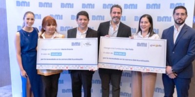 Promotores y los beneficiarios económicos de la Carrera por la Salud BMI Ecuador 2025. / FUENTE BMI Ecuador