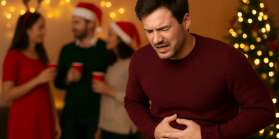 Dolor estomacal tras ingesta de comida manipulada indebidamente. / FUENTE: Bagó Ecuador