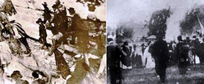 El arrastre bárbaro que acabó con la vida del ex presidente ecuatoriano Eloy Alfaro Delgado y otros políticos de su entorno. Ocurrió el 28 de enero de 1912, en Quito.