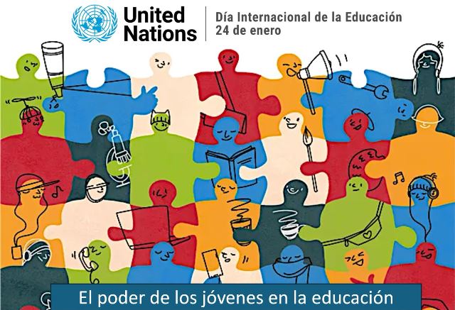 Gráfico de UNESCO conmemorativo del Día Internacional de la Educación.