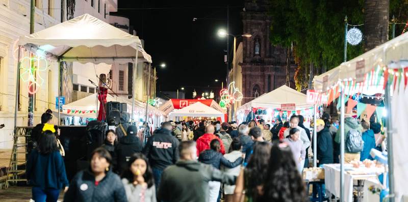 Feria popular decembrina en Ibarra, provincia de Imbabura, Ecuador. / FUENTE: GAD cantonal de Ibarra