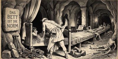 Ilustración acerca del síndrome de Procusto. / FUENTE: Archivo privado, enviada por Jorge L. Bowen L.