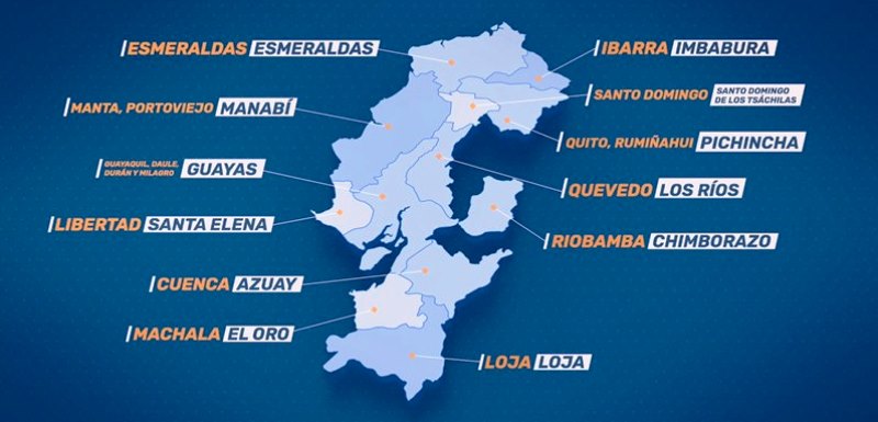 Infografía de las circunscripciones electorales ecuatorianas 2026. / FUENTE: CNE Ecuador