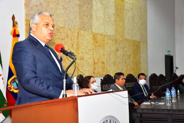 Marcos Zambrano Zambrano, rector de la Universidad Laica Eloy Alfaro de Manabí (ULEAM), Manta, Ecuador 2026. / FOTO: ULEAM