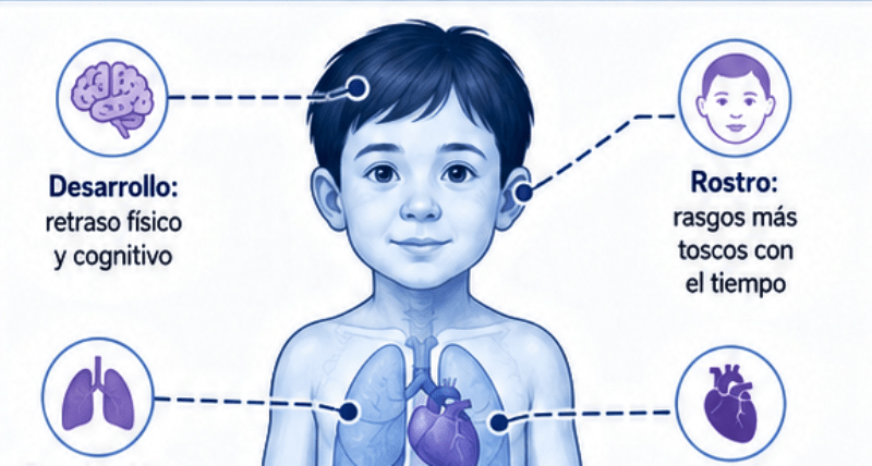Infografía explicativa sobre las mucopolisacaridosis, enfermedades raras y crónicas. / FUENTE: Fundación Manitos de Amor / Ecuador