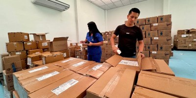 Medicamentos para Hospital General Portoviejo del IESS. / FUENTE: HGP