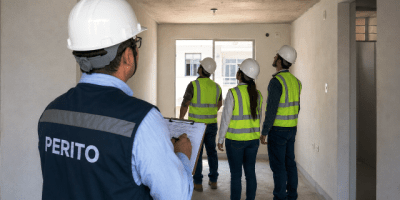 Peritos judiciales inspeccionando un edificio. / FUENTE: CJ Portoviejo