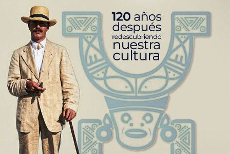 Composición fotográfica sobre la Silla Manteña descubierta hace 120 años en la provincia de Manabí, Ecuador. / FUENTE: Arte proporcionado por el periodista Davida Ramírez Bravo.