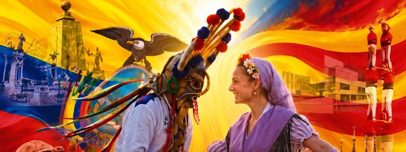 Composición fotográfica en anuncio del Festival Tricolor Ecuatoriano a celebrarse en Barcelona, España. / FUENTE: CICTAEC, Barcelona